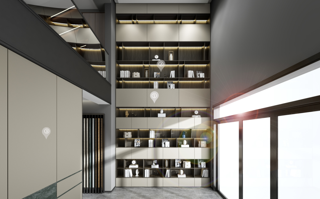 華洲木業(yè)︱廣西梧州戰(zhàn)略合作商 168㎡ 復(fù)式展廳空間設(shè)計(jì)案例(圖3)