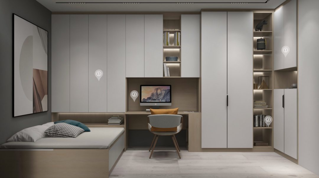 華洲木業(yè)︱廣東佛山戰(zhàn)略合作商 260㎡ 復式展廳空間設計案例(圖8)