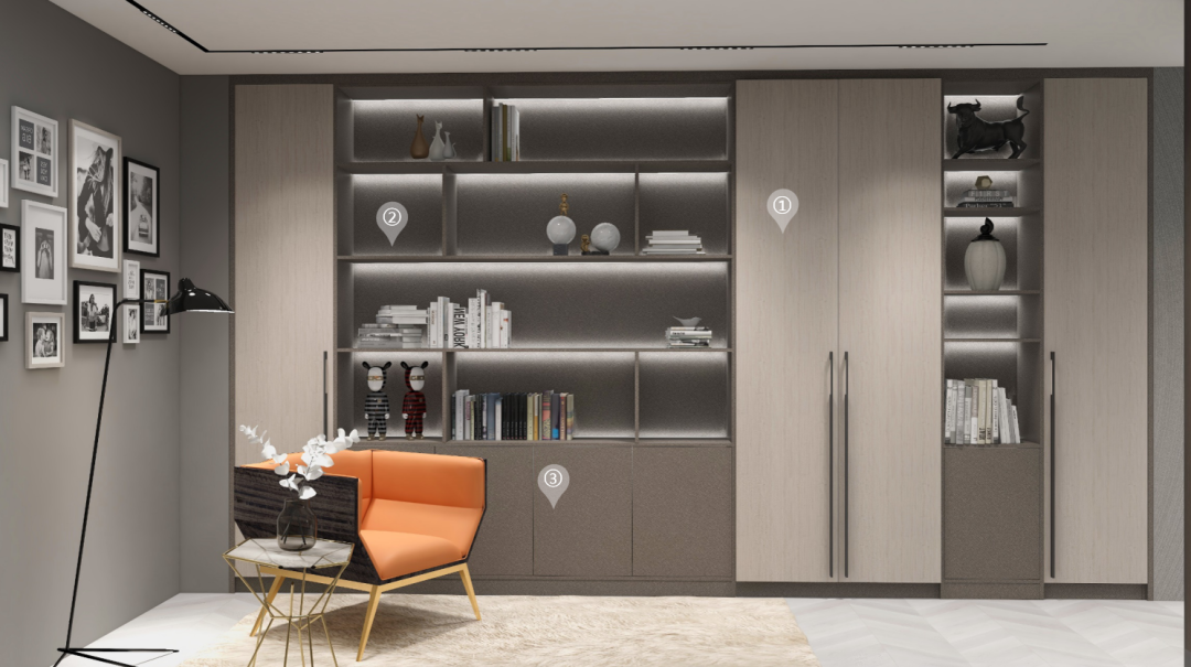 華洲木業(yè)︱廣東佛山戰(zhàn)略合作商 260㎡ 復式展廳空間設計案例(圖9)