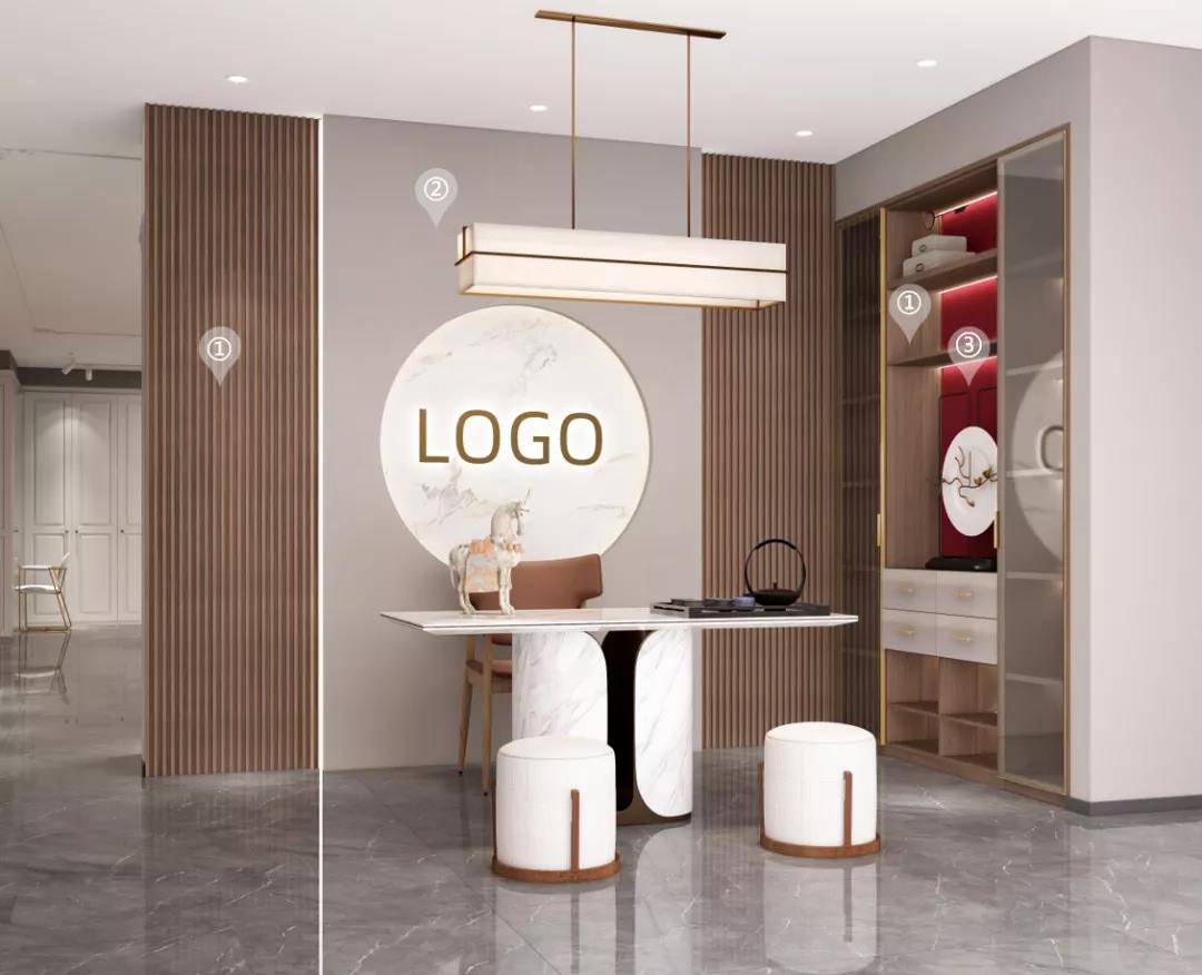 華洲木業(yè)︱湖北當(dāng)陽(yáng)戰(zhàn)略合作商 348㎡ 展廳空間設(shè)計(jì)案例(圖8)